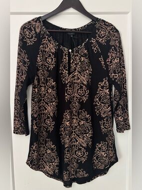 Lucky Brand Floral Raglan Sleeve Top